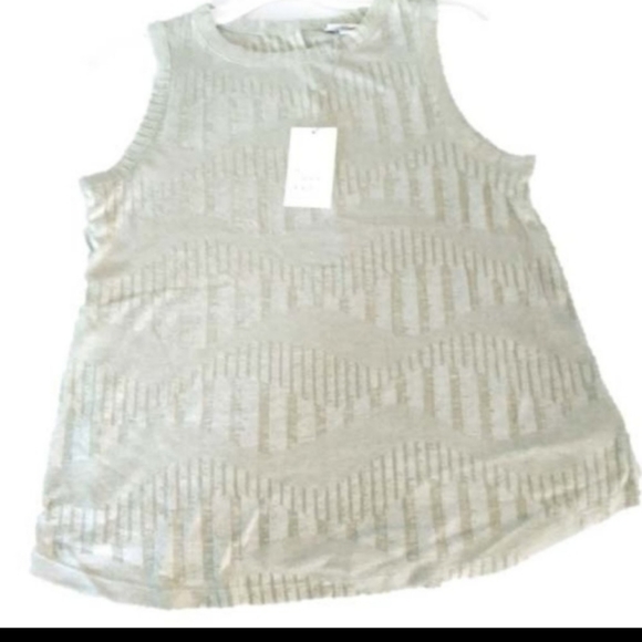 Jacquard Olive Green Tank Top - Picture 2 of 5